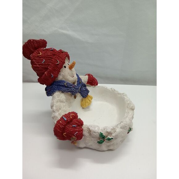 Snowman candy dish red white blue green - Picture 2 of 5
